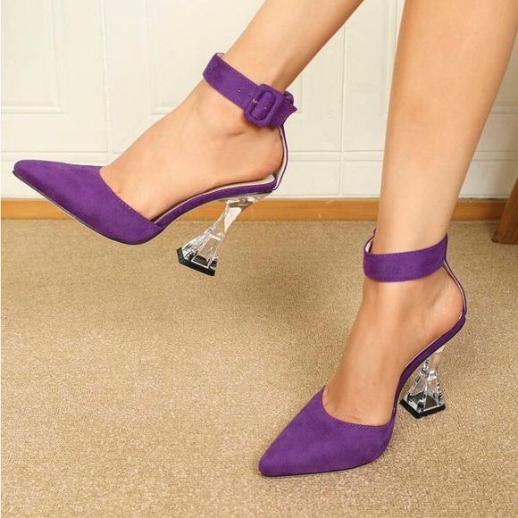 Luxe Decorative Dorsay Ankle Strap Heels